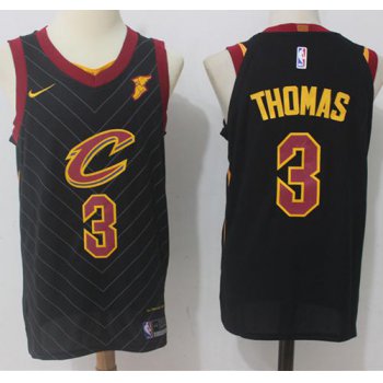 Nike Cleveland Cavaliers #3 Isaiah Thomas Black Stitched NBA Swingman Jersey