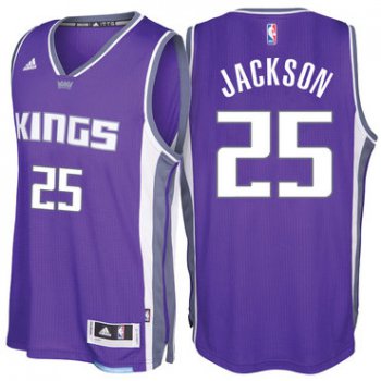 Sacramento Kings #25 Justin Jackson Road Purple New Swingman Jersey