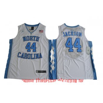 Men's North Carolina Tar Heels #44 Justin Jackson White College Basketball 2017 Brand Jordan Swingman Stitched NCAA Jersey