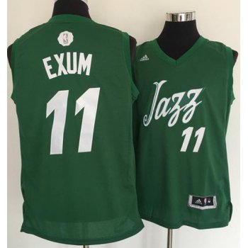 Men's Utah Jazz #11 Dante Exum adidas Green 2016 Christmas Day Stitched NBA Swingman Jersey