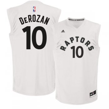 Toronto Raptors 10 DeMar DeRozan White Fashion Replica Jersey