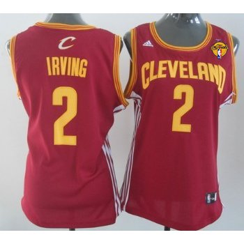 Women's Cleveland Cavaliers #2 Kyrie Irving Red 2017 The NBA Finals Patch Jersey