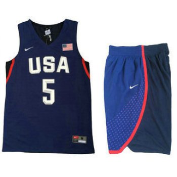 2016 Olympics Team USA Men's #6 LeBron James Navy Blue Revolution 30 Swingman Basketball Jersey With Shorts