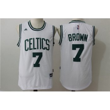 Men's Boston Celtics #7 Jaylen Brown White Stitched NBA adidas Revolution 30 Swingman Jersey