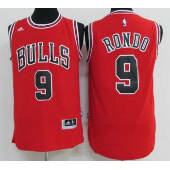 Men's Chicago Bulls #9 Rajon Rondo Red Revolution 30 Swingman Adidas Basketball Jersey