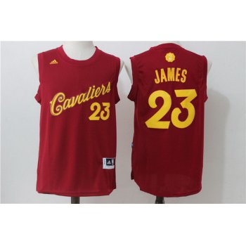 Men's Cleveland Cavaliers #23 LeBron James adidas Burgundy Red 2016 Christmas Day Stitched NBA Swingman Jersey