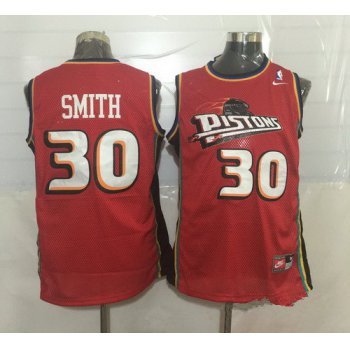 Men's Detroit Pistons #30 Joe Smith Red Hardwood Classics Soul Swingman Throwback Jersey