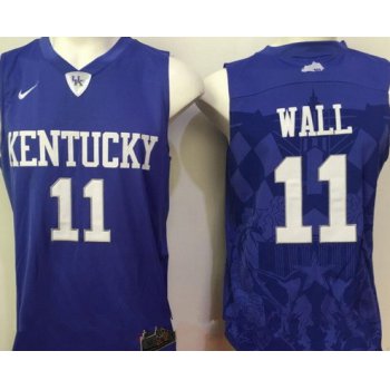 Men's Kentucky Wildcats #11 John Wall Royal Blue College Basketball 2016 Nike Swingman Stitched NCAA Jersey