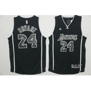 Men's Los Angeles Lakers #24 Kobe Bryant Black With Black Stitched NBA Adidas Revolution 30 Swingman Jersey