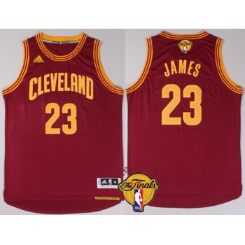 Men's Cleveland Cavaliers #23 LeBron James 2016 The NBA Finals Patch Red Jersey