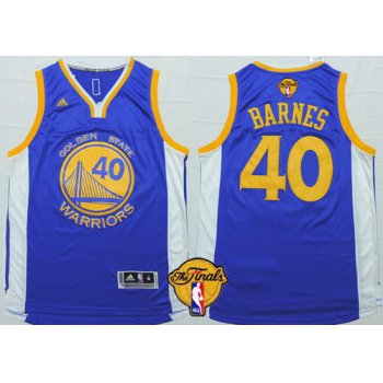 Men's Golden State Warriors #40 Harrison Barnes Blue 2016 The NBA Finals Patch Jersey