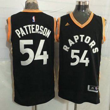 Men's Toronto Raptors #54 Patrick Patterson Black With Gold New NBA Rev 30 Swingman Jersey