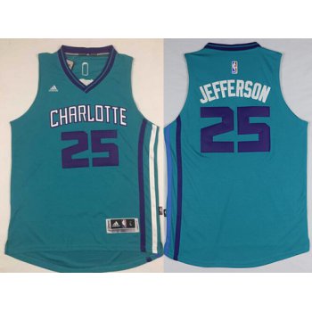 Charlotte Hornets #25 Al Jefferson Revolution 30 Swingman 2015 New Teal Green Jersey