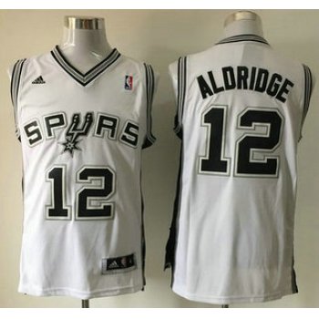 San Antonio Spurs #12 LaMarcus Aldridge Revolution 30 Swingman White Jersey