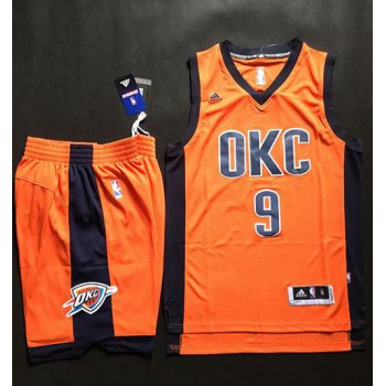 Thunder #9 Serge Ibaka Orange Alternate A Set Stitched NBA Jersey