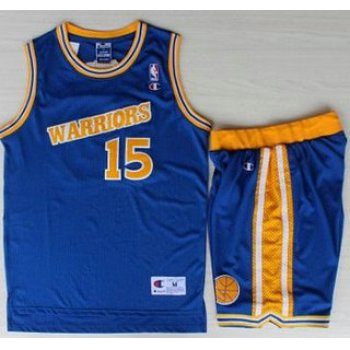 Golden State Warriors #15 Latrell Sprewell Blue Hardwood Classics NBA Jerseys Shorts Suits