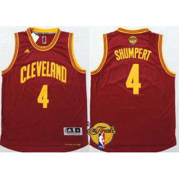 Men's Cleveland Cavaliers #4 Iman Shumpert 2015 The Finals New Red Jersey