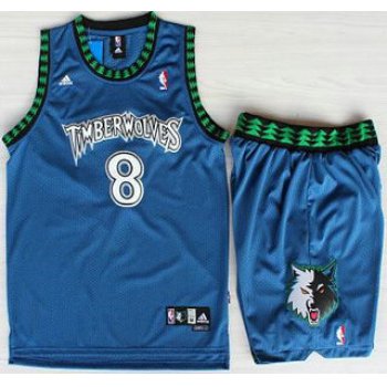 Minnesota Timberwolves #8 Latrell Sprewell Blue Swingman Jerseys Short Suits