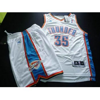 Oklahoma City Thunder 35 Kevin Durant white color Basketball Suit