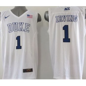 Duke Blue Devils #1 Kyrie Irving 2015 White Jersey