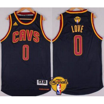Men's Cleveland Cavaliers #0 Kevin Love 2015 The Finals New Navy Blue Jersey