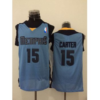 Men's Memphis Grizzlies #15 Vince Carter Light Blue Swingman Jersey