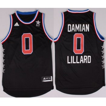 2015 NBA Western All-Stars #0 Damian Lillard Revolution 30 Swingman Black Jersey