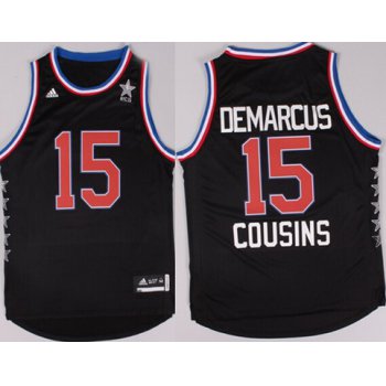 2015 NBA Western All-Stars #15 DeMarcus Cousins Revolution 30 Swingman Black Jersey