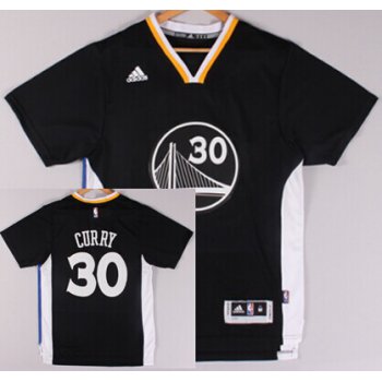 Golden State Warriors #30 Stephen Curry Revolution 30 Swingman 2014 New Black Short-Sleeved Jersey