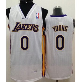 Los Angeles Lakers #0 Nick Young White Swingman Jersey