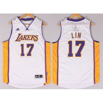 Los Angeles Lakers #17 Jeremy Lin Revolution 30 Swingman 2014 New White Jersey
