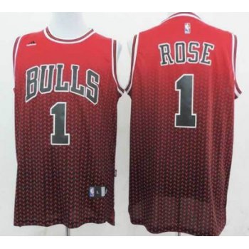 Chicago Bulls #1 Derrick Rose Red/Black Resonate Fashion Jersey