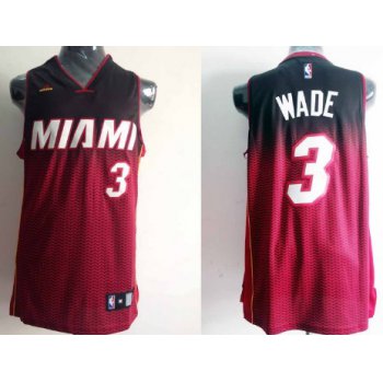 Miami Heat #3 Dwyane Wade Black/Red Resonate Fashion Jersey