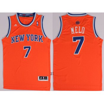 New York Knicks #7 Melo Nickname Orange Swingman Jersey
