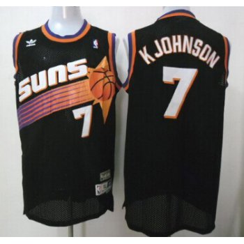 Phoenix Suns #7 Kevin Johnson Black Swingman Throwback Jersey