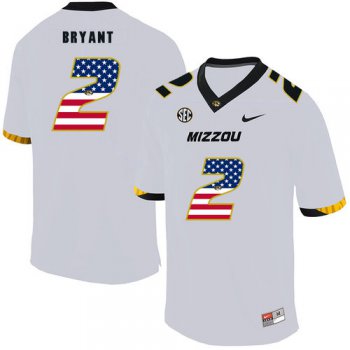 Missouri Tigers 2 Kelly Bryant White USA Flag Nike College Football Jersey