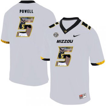 Missouri Tigers 5 Taylor Powell White Nike Fashion College Football Jersey
