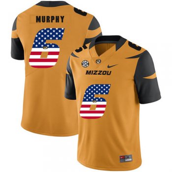 Missouri Tigers 6 Marcus Murphy Gold USA Flag Nike College Football Jersey