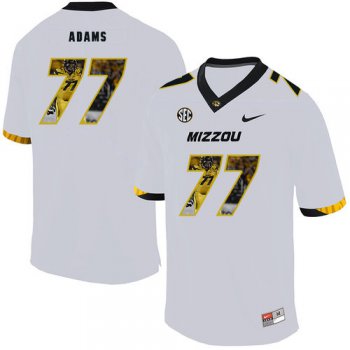 Missouri Tigers 77 Paul Adams White Nike Fashion College Football Jersey