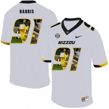 Missouri Tigers 91 Charles Harris White Nike Fashion College Football Jersey