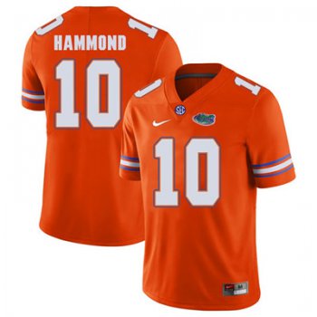 Florida Gators Orange #10 Josh Hammond Football Player Performance Jersey