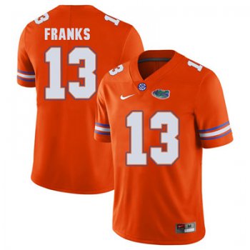 Florida Gators Orange #13 Feleipe Franks Football Player Performance Jersey
