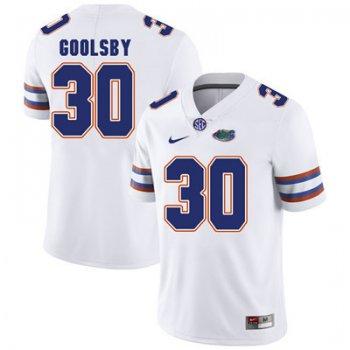 Florida Gators White #30 DeAndre Goolsby Football Player Performance Jersey