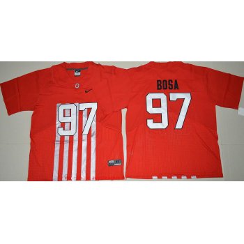 Men's Ohio State Buckeyes #97 Joey Bosa Red Stitched NCAA Nike Elite 2016 College Football Jersey