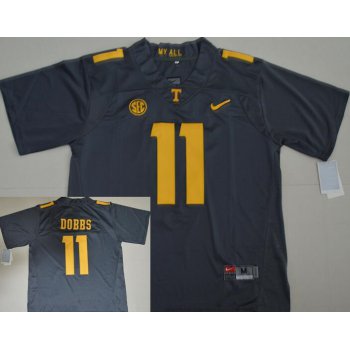 Men's Tennessee Volunteers #11 Joshua Dobbs Gray Stitched NCAA Nike College Football Jersey