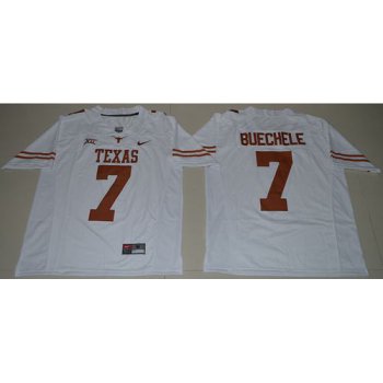Men's Texas Longhorns #7 Shane Buechele White Limited Stitched NCAA Jersey