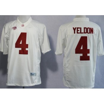 Alabama Crimson Tide #4 T.J Yeldon 2014 White Limited Jersey