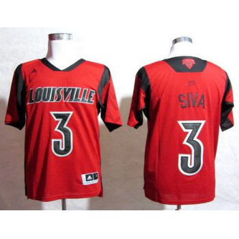 Louisville Cardinals #3 Peyton Siva 2013 March Madness Red Jersey