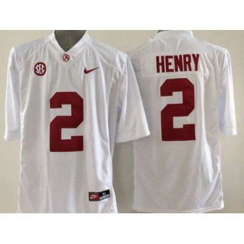 Men's Alabama Crimson Tide #2 Derrick Henry White 2015 NCAA Football Nike Limited Jersey