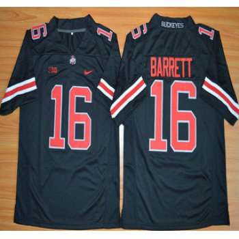 Ohio State Buckeyes #16 J.T. Barrett Black With Red 2015 College Football Nike Limited Jersey